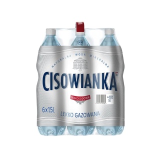 Woda CISOWIANKA 1.5l lekko gazowana zgrzewka 6 szt. KAUCJA