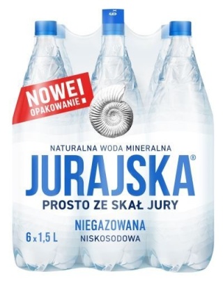 Woda JURAJSKA niegazowana 1.5L zgrzewka 6 szt. KAUCJA