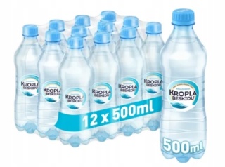Woda KROPLA BESKIDU niegazowana 0.5L butelka PET zgrzewka 12 szt. KAUCJA