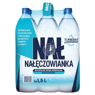 Woda NAŁĘCZOWIANKA niegazowana 1.5L butelka PET zgrzewka 6 szt. KAUCJA