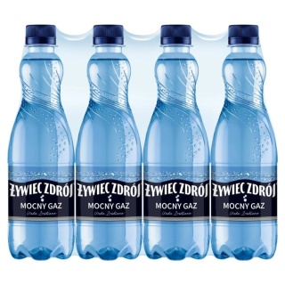 Woda ŻYWIEC ZDRÓJ 0.5l mocno gazowana zgrzewka 12 szt. KAUCJA