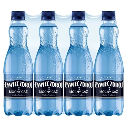 Woda ŻYWIEC ZDRÓJ 0.5l mocno gazowana zgrzewka 12 szt. KAUCJA