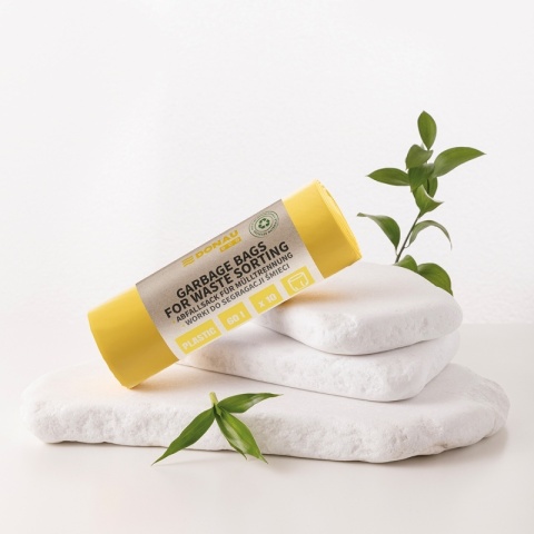 Worki na śmieci DONAU ECO, do segregacji plastiku, 60l, 10 szt., żółte, 22025422-06