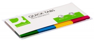 Zakładki indeksujące Q-CONNECT, PP, 25x45mm, 4x40 kart., mix kolorów, KF01225