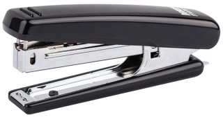 Zszywacz ICO Boxer Mini, zszywa do 10 kartek, zintegrowany rozszywacz, czarny, I7320089000