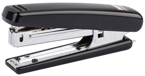 Zszywacz ICO Boxer Mini, zszywa do 10 kartek, zintegrowany rozszywacz, czarny, I7320089000