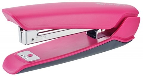 Zszywacz KANGARO Nowa-10/S, zszywa do 15 kartek, plastikowy, w pudełku PP, różowy, KAN10/S-16