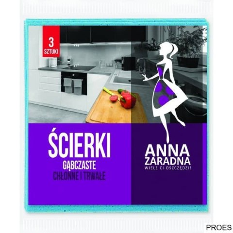 ANNA ZARADNA Ściereczka gąbczasta (3 szt.) PS-1002