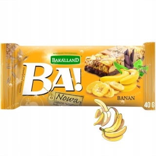 Baton zbożowy Bakalland banan 40g