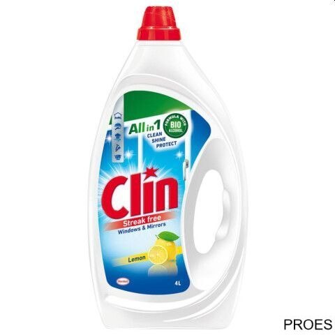 CLIN Płyn do mycia szyb 4l Windows & Mirrors Lemon
