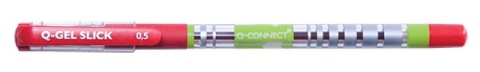 Długopis Q-CONNECT Q-Gel Slick 0,5mm, czerwony KF14480