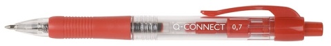 Długopis automatyczny Q-CONNECT 0,7mm, czerwony, KF00269