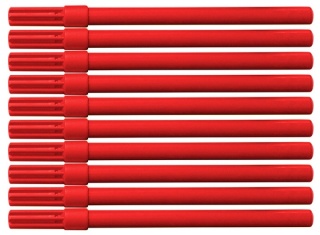 Flamaster biurowy OFFICE PRODUCTS, 10szt., czerwony, 17261112-04