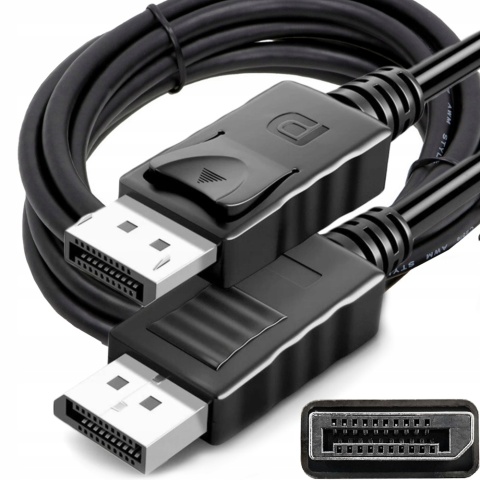 Kabel DisplayPort 4K czarny 1m LANBERG