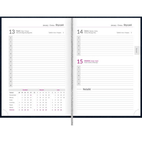 Kalendarz Top 2000 Basic 2026 A5 Czarny 400189203