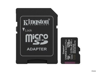 Karta pamięci Canvas Plus Gen3 MicroSD + adapter 128GB Kingston