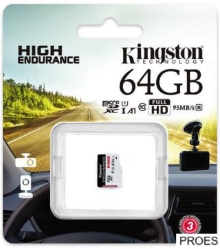 Karta pamięci High-Endurance MicroSD 64GB UHS-I U1 24/7 Kingston