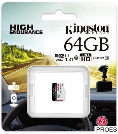 Karta pamięci High-Endurance MicroSD 64GB UHS-I U1 24/7 Kingston