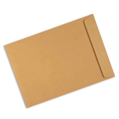 Koperty B5 HK brązowe 90g (50szt.) NC samoklejące z paskiem 31533020/50