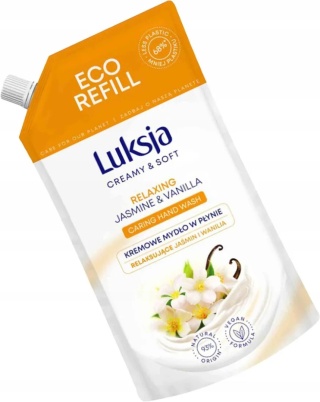 LUKSJA Kremowe mydło w płynie, jaśmin, zapas 900ml, 349237