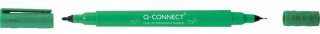 Marker do płyt CD/DVD Q-CONNECT, Dual, 0,4mm i 1 mm (linia), zielony, KF11346