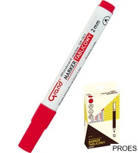 Marker tablicowy GR-003 okrągła końcówka czerwony GRAND 160-1309