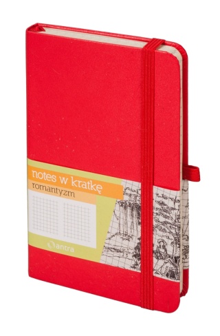 Notes ROMANTYZM A6 kratka czerwony ANTRA