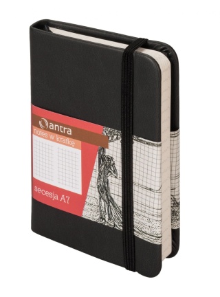 Notes SECESJA A7 kratka czarny ANTRA
