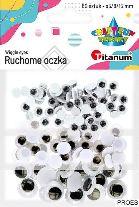 Oczka ruchome mix rozmiarów (80) 361947 TITANUM (X)