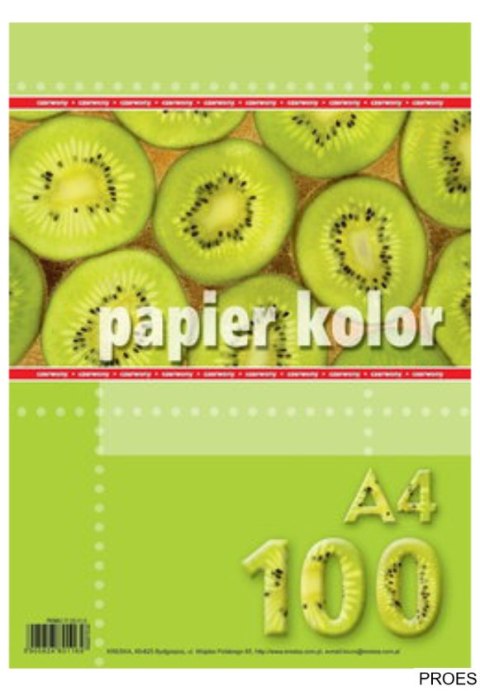 Papier xero A4 czerwony (100 arkuszy) KRESKA