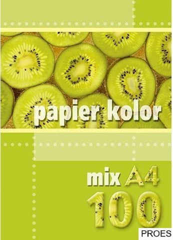 Papier xero A4 mix kolorów 160g (100 arkuszy) KRESKA