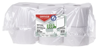 Papier toaletowy makulaturowy OFFICE PRODUCTS, 2-warstwowy, 63m, 12szt., biały, 22046179-14