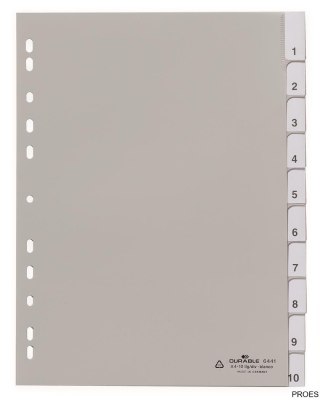 Przekładki A4-10 indeksów PP 644110