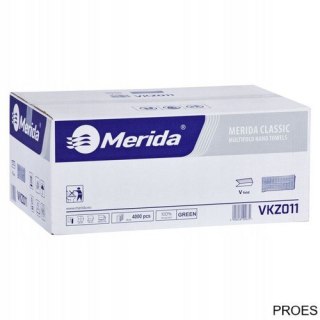 Ręczniki papierowe składane ZZ Merida zielone, 4000 szt./op., VKZ011