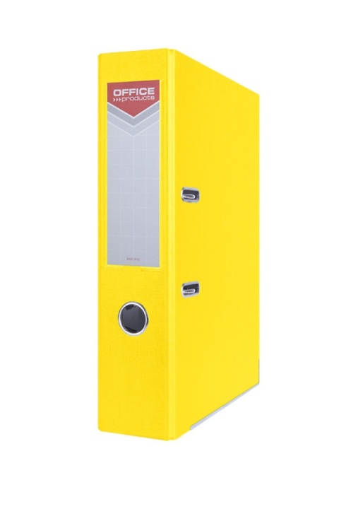 Segregator OFFICE PRODUCTS Officer z szyną, PP, A4/75mm, żółty, 21011221-06
