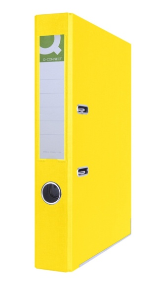 Segregator Q-CONNECT Hero z szyną, PP, A4/55mm, żółty, KF15988