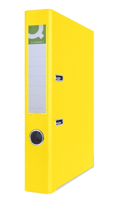 Segregator Q-CONNECT Hero z szyną, PP, A4/55mm, żółty, KF15988
