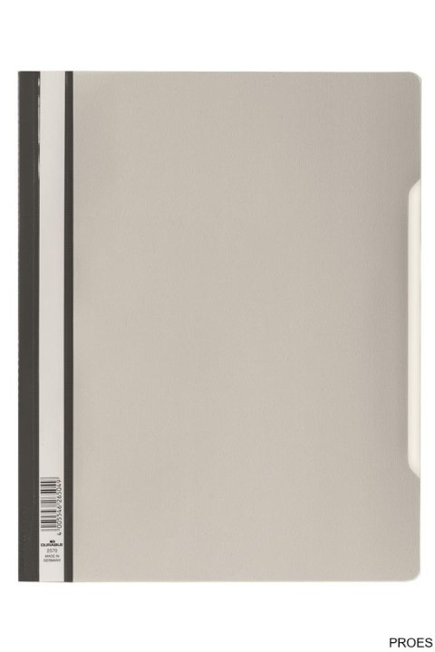 Skoroszyt A4 z przezroczystą okładką standard owy z PVC Szary 257010 DURABLE