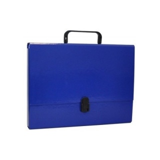 TECZKA-PUDEŁKO A4/5CM Z RĄCZKĄ I ZAMKIEM GRANATOWA