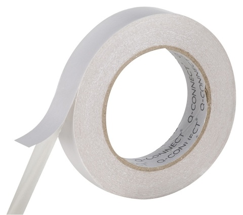 Taśma dwustronna montażowa Q-CONNECT, piankowa, 12mm, 5m, biała, KF17477