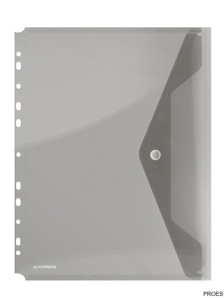 Teczka kopertowa DONAU zatrzask, PP, A4, 200mikr., z europerforacją, dymna, 8540001PL-02