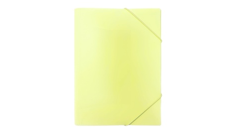 Teczka z gumką A4 PP pastel żółta TGP-A4-03