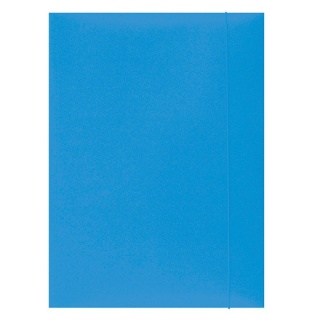 Teczka z gumką OFFICE PRODUCTS, karton, A4, 300gsm, 3-skrz., jasnoniebieska, 21191131-21