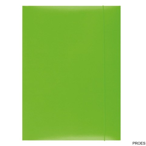 Teczka z gumką , karton, A4, 300gsm, 3-skrz., zielona, typu OFFICE PRODUCTS 21191131-02