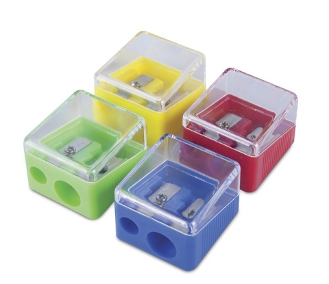 Temperówka DONAU, plastikowa, podwójna, mix kolorów, 7814001-99