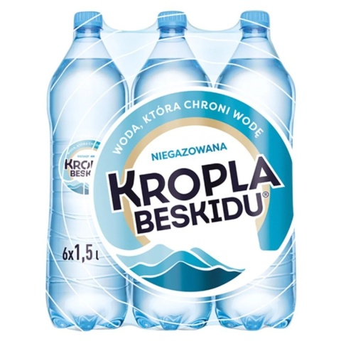 Woda KROPLA BESKIDU niegazowana 1.5L butelka PET zgrzewka 6 szt. KAUCJA