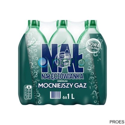 Woda NAŁĘCZOWIANKA mocniejszy gaz 1.0L butelka PET zgrzewka 6 szt. KAUCJA