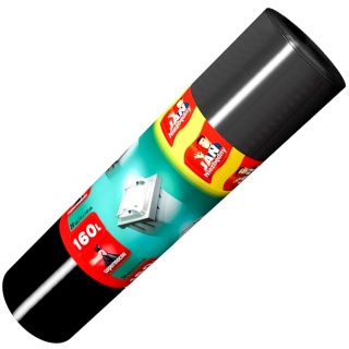 Worki na śmieci JAN NIEZBĘDNY, LDPE, 160l, 10szt., czarne, 234649
