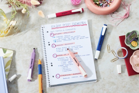 Zakreślacz STABILO swing cool NATURE COLORS Wildflowers burgund, 275/250