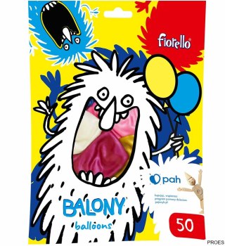 Balon metal mix kolor Fiorello rozmiar 10" (50szt.) 170-2795